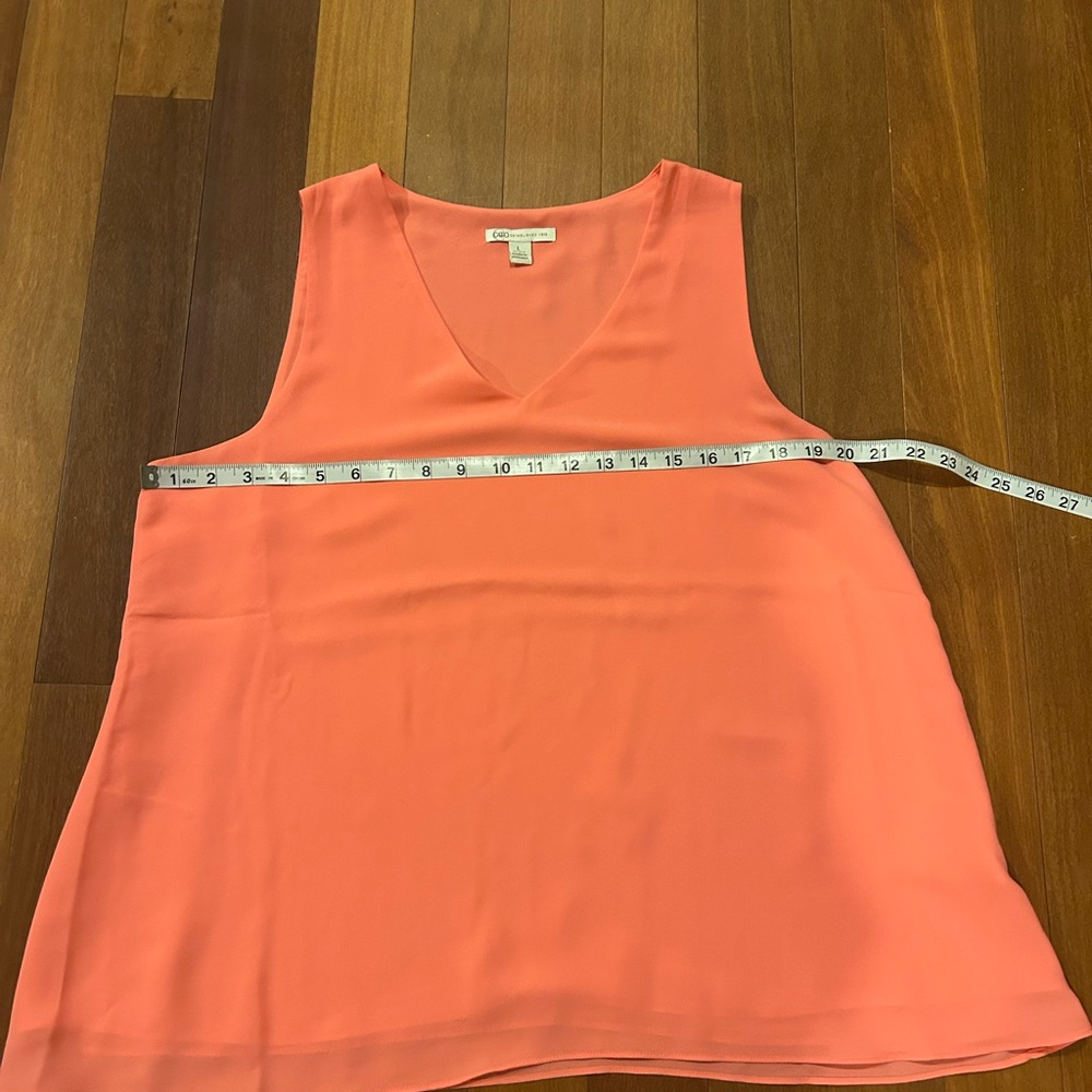 Cato Coral Sleeveless V-Neck Tank Top - Picture 4 of 6